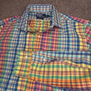 Polo by Ralph Lauren XXL Multicolor Plaid Regent‎ Custom Fit Shirt